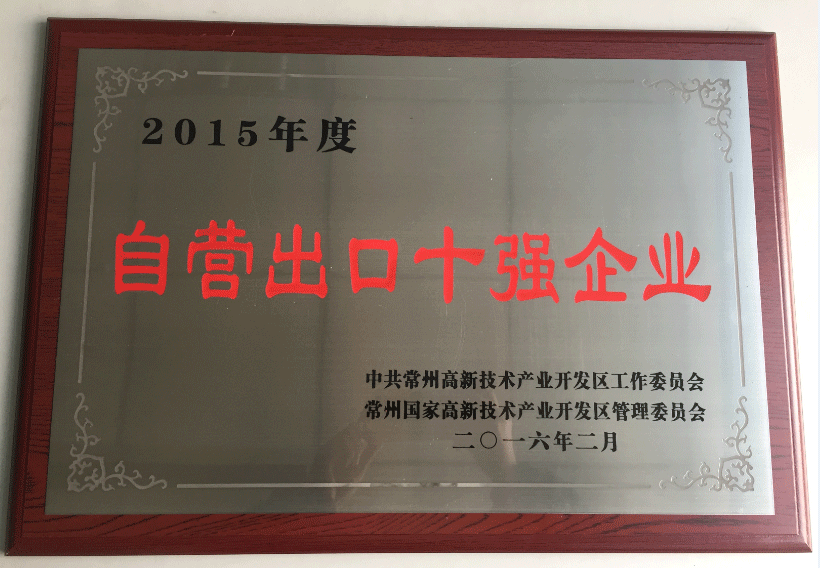 2015年自营出口十强企业