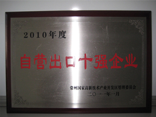 2010年自营出口十强企业